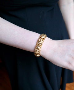 Pulsera semirrígida Mauboussin de oro amarillo de 18 quilates y diamantes