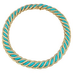 Mauboussin Turquoise & Diamond Necklace