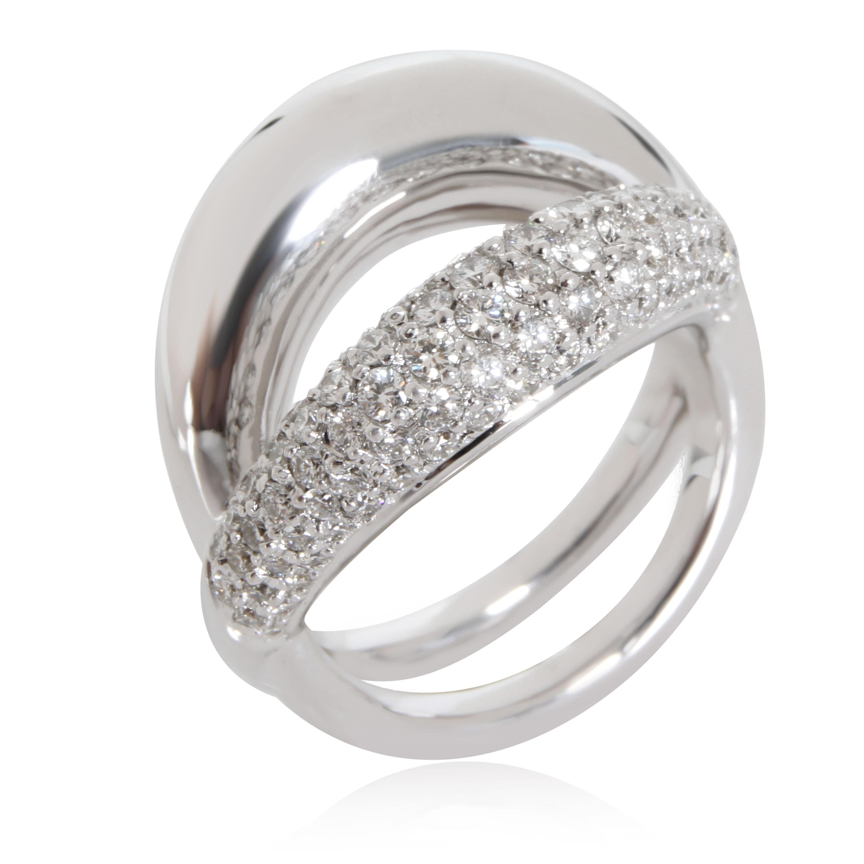 Anello Mauboussin Twins Diamond in oro bianco 18 carati 1 1/3 Ctw In condizioni ottime in vendita a New York, NY