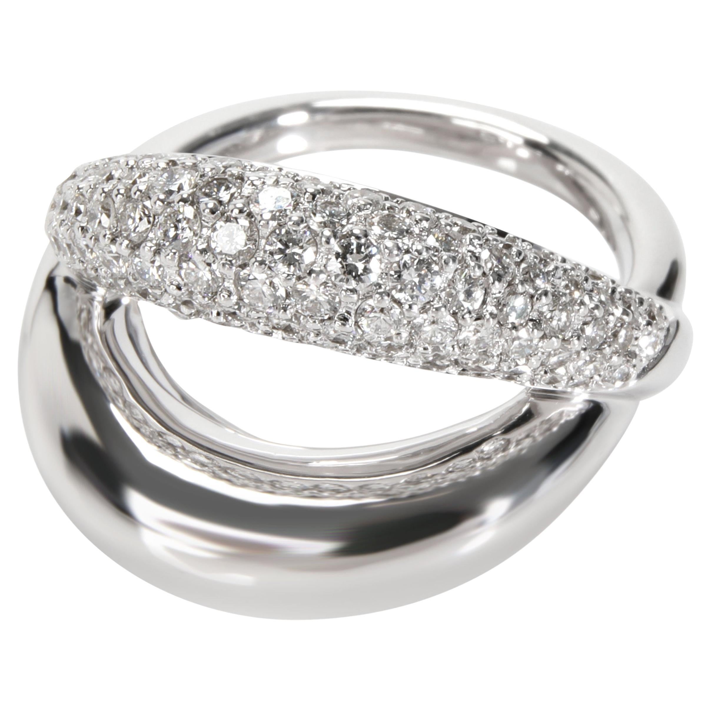 Mauboussin Twins Diamond Ring in 18K White Gold 1 1/3 Ctw