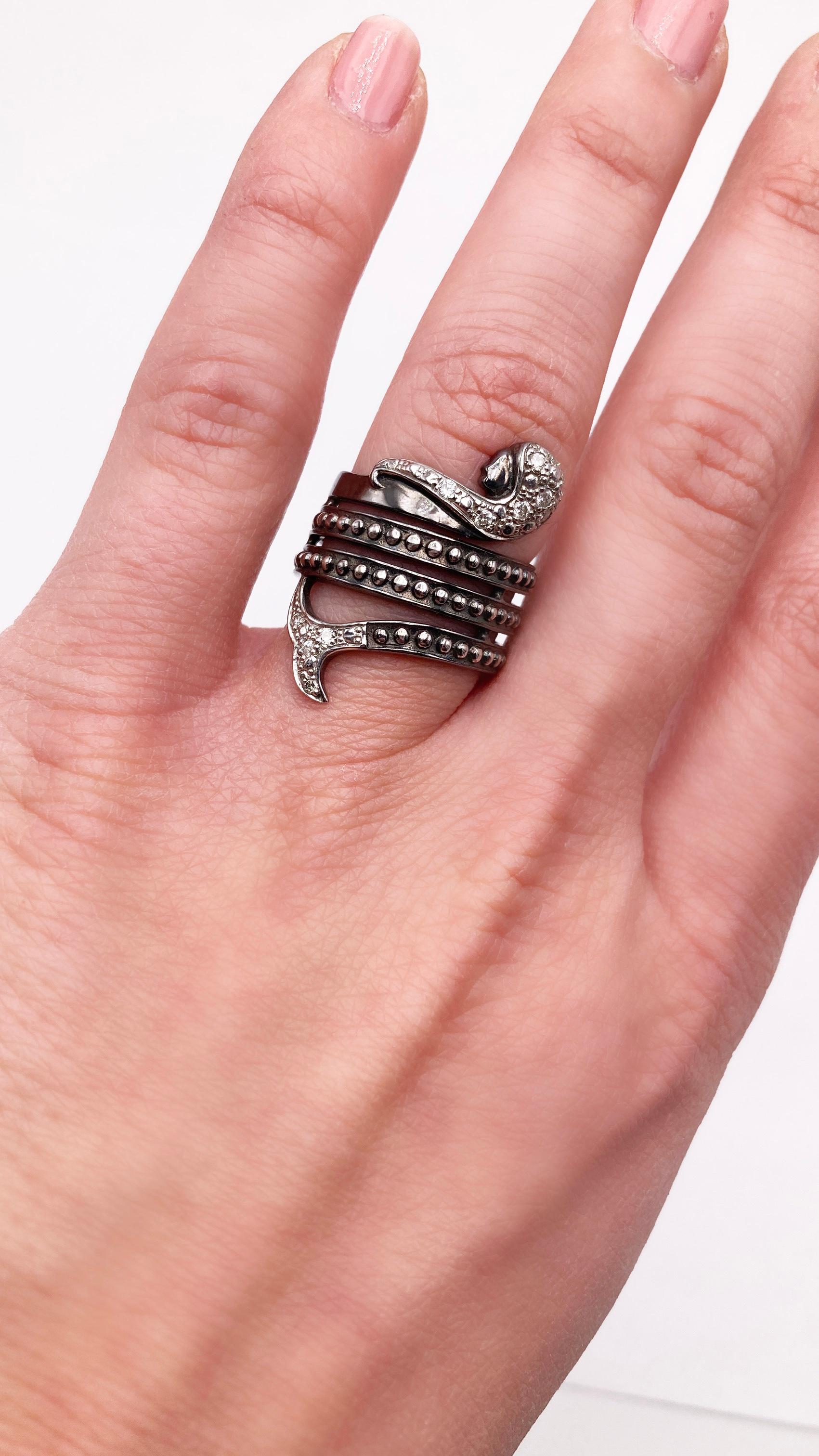 Romantique Mauboussin Bague sirène en diamants blancs en vente