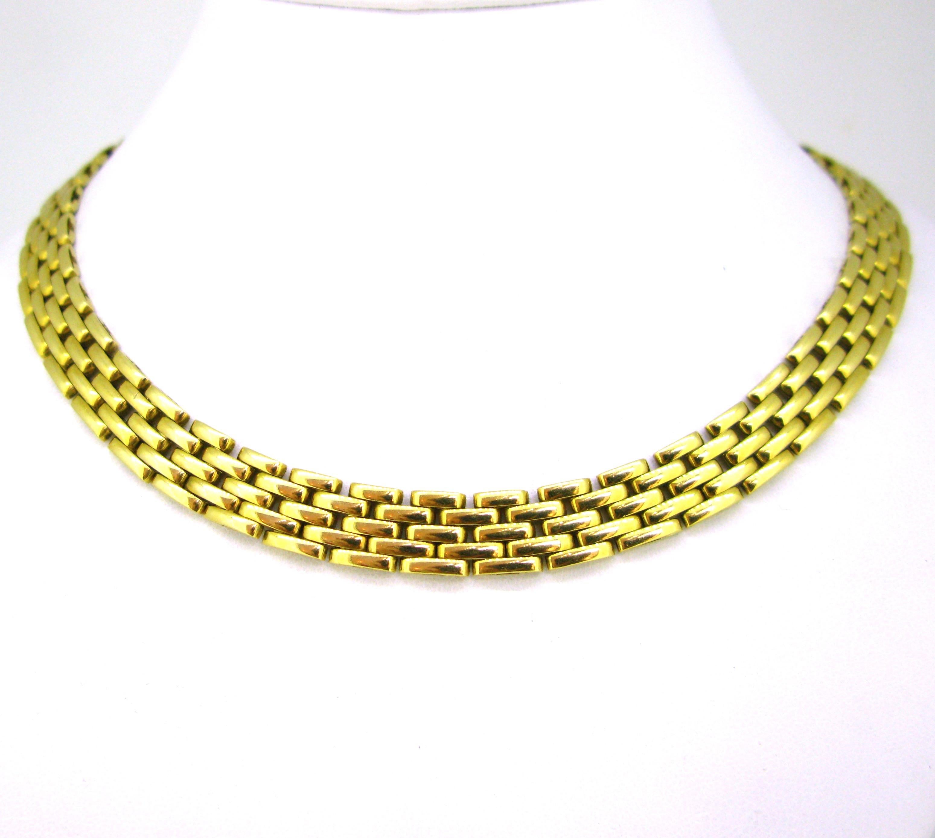 Mauboussin Yellow Gold Five-Row Link Necklace In Good Condition In London, GB