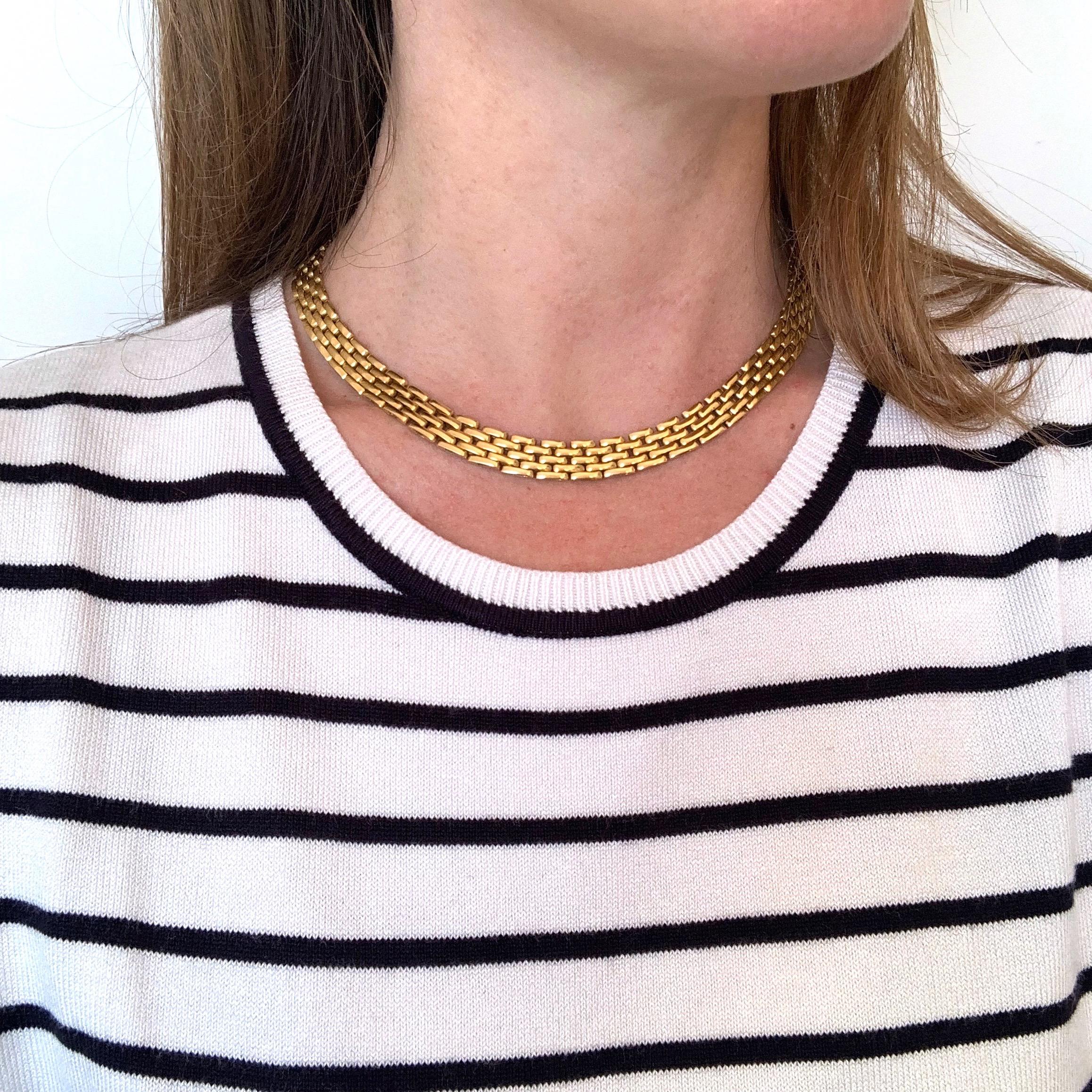 Mauboussin Yellow Gold Five-Row Link Necklace 2