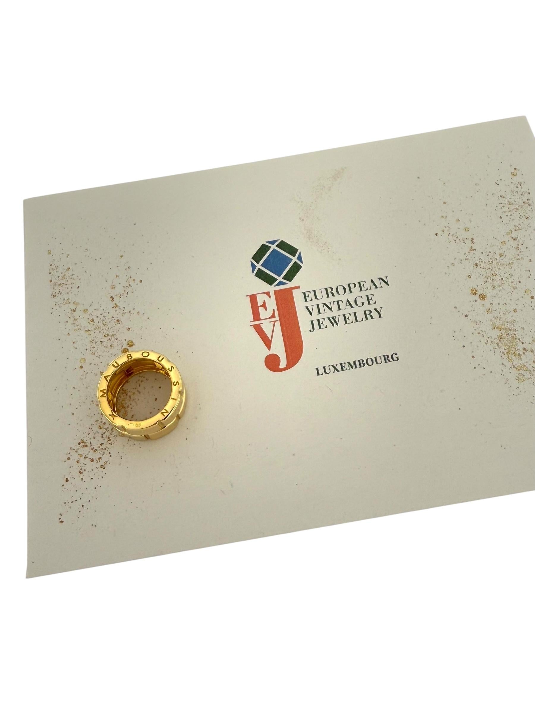 Mauboussin Yellow Gold Love of My Life Ring For Sale 6