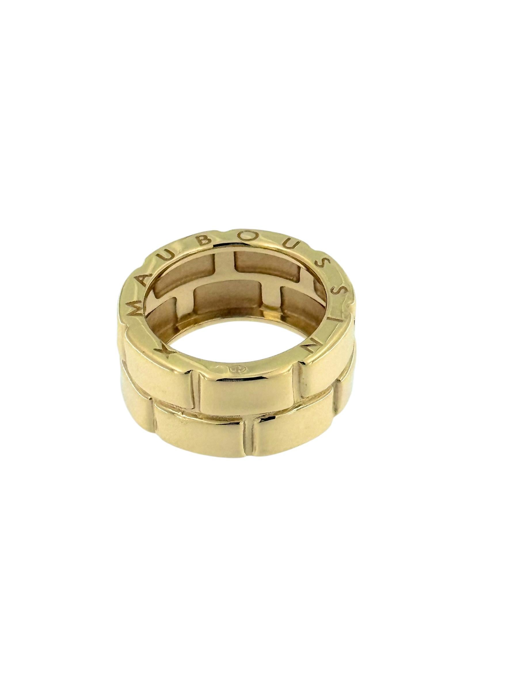 Women's or Men's Mauboussin Yellow Gold Love of My Life Ring For Sale
