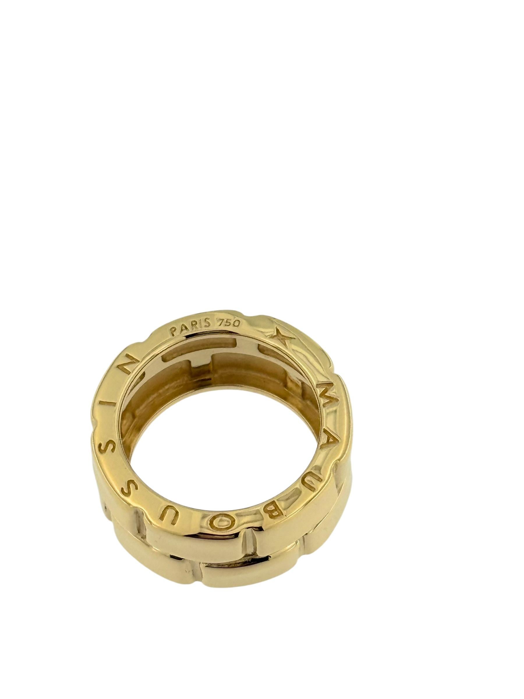 Mauboussin Yellow Gold Love of My Life Ring For Sale 1