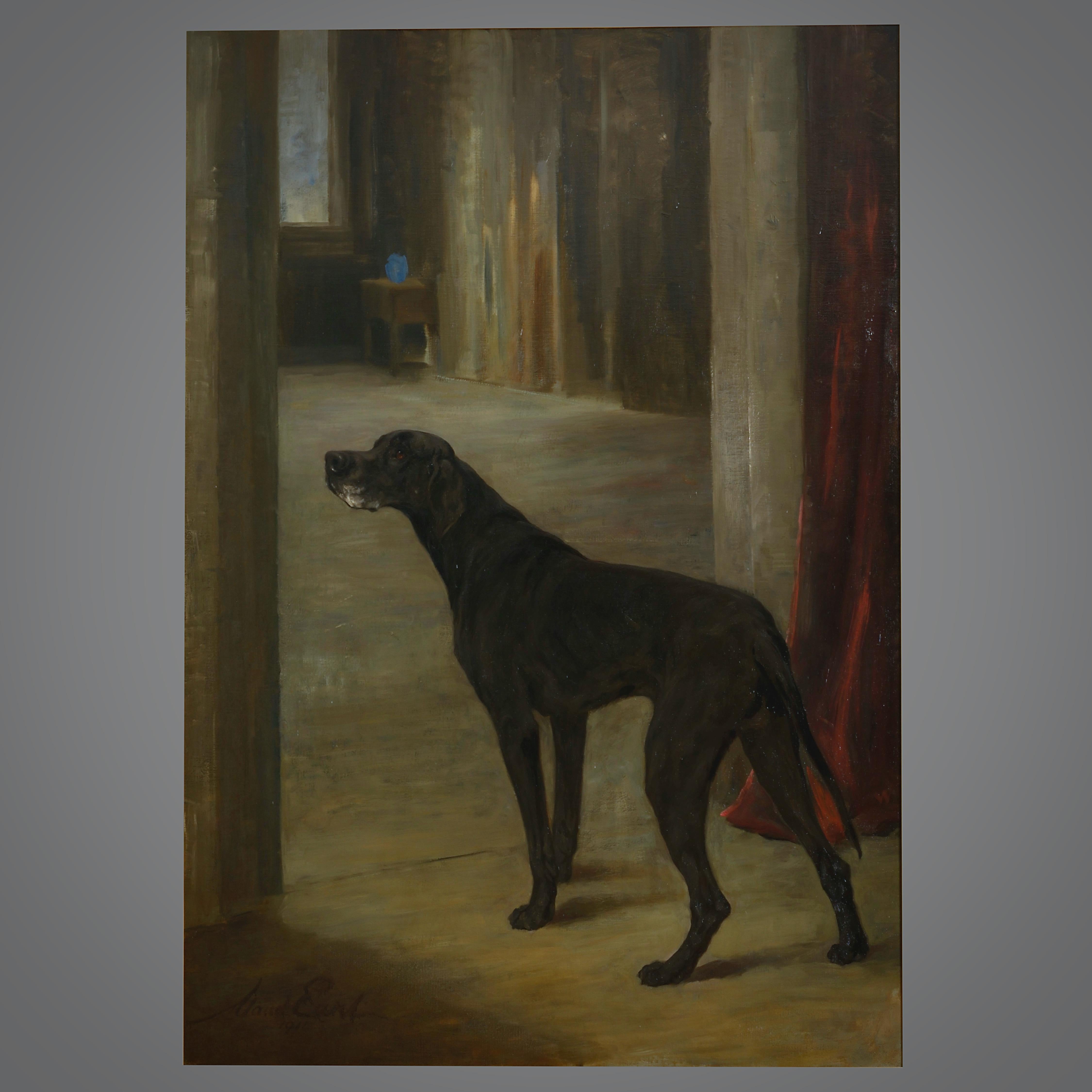 Maud Earl ‘Largo’, a Pointer in a Hallway In Good Condition For Sale In London, GB