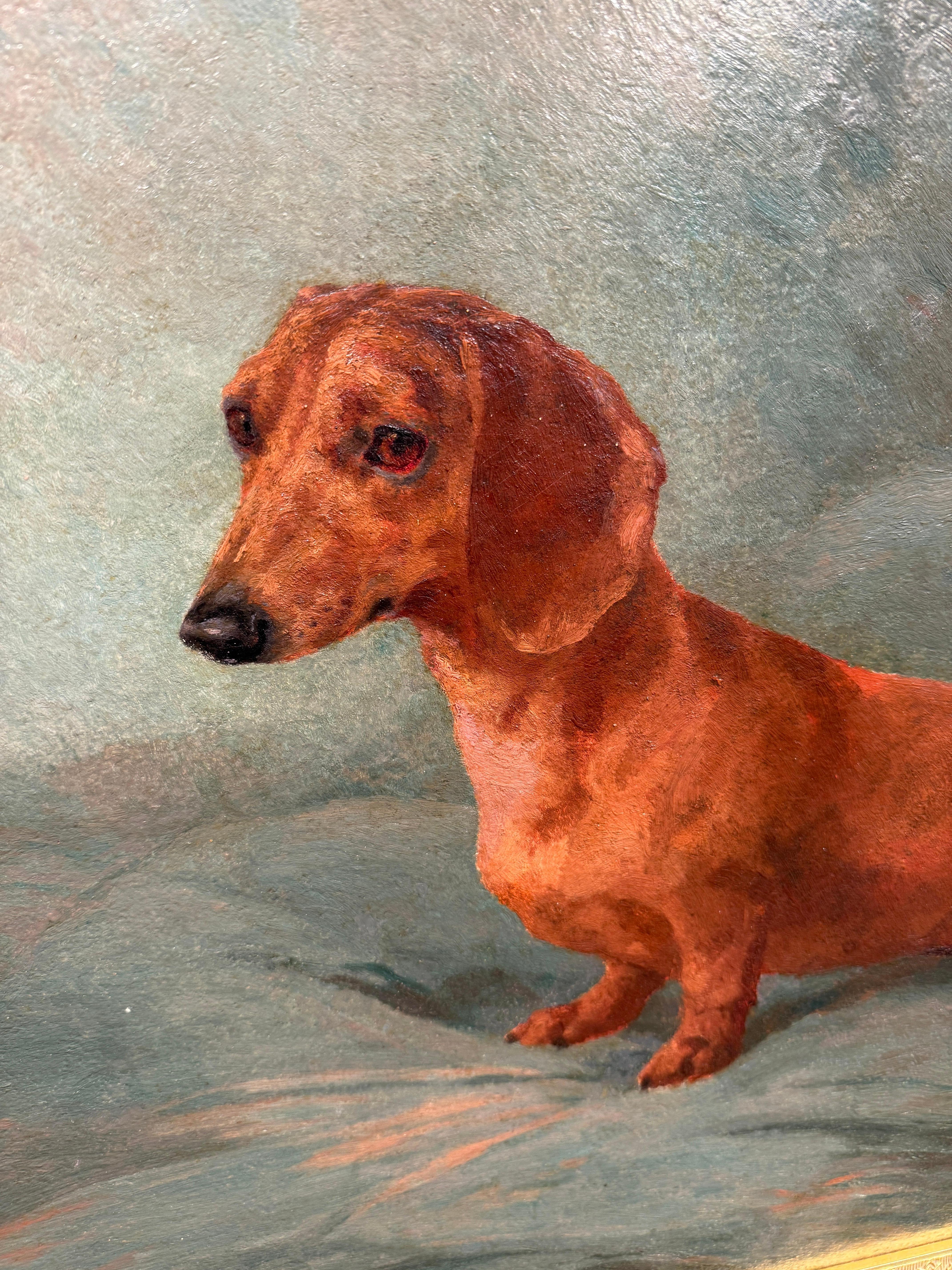 Hübsch sitzen
Maud Earl (Britin, Amerikanerin, 1863-1943)
Öl auf Leinwand auf Karton aufgezogen
Signiert unten rechts
19 x 25 Zoll
25,25 x 31,25 Zoll mit Rahmen

Alice Maud Earl wurde in Marylebone, London, als Tochter von George Earl und Alice