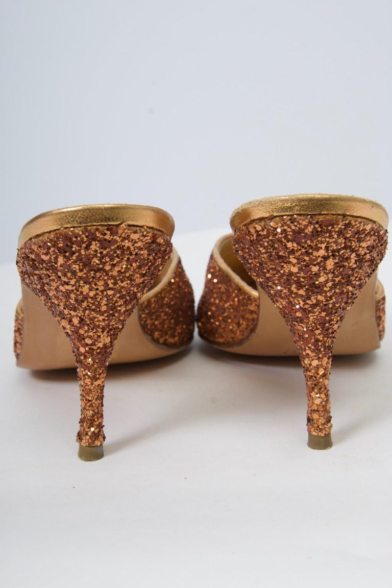 Maud Frizon Sparkle Evening Mules at 1stDibs