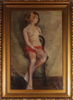 Maud Katherine Alicia Cecil (1904-1981) - Mid 20th Century Oil, Seated Nude