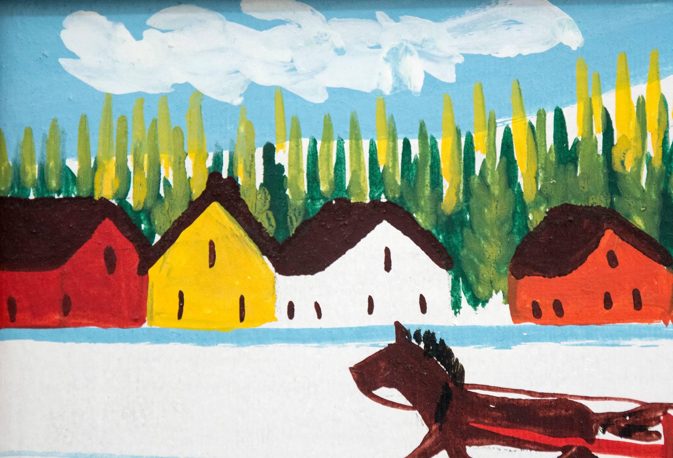 maud lewis deer in the stream