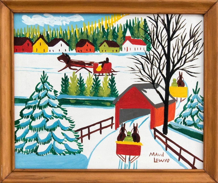 Maud Lewis White Cat, Painting at 1stdibs