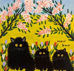 Vintage Three Black Cats