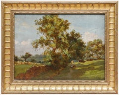 Maud Raphael Jones (1862-1935) - 1886 Öl, Ein Spaziergang mit den Hunden