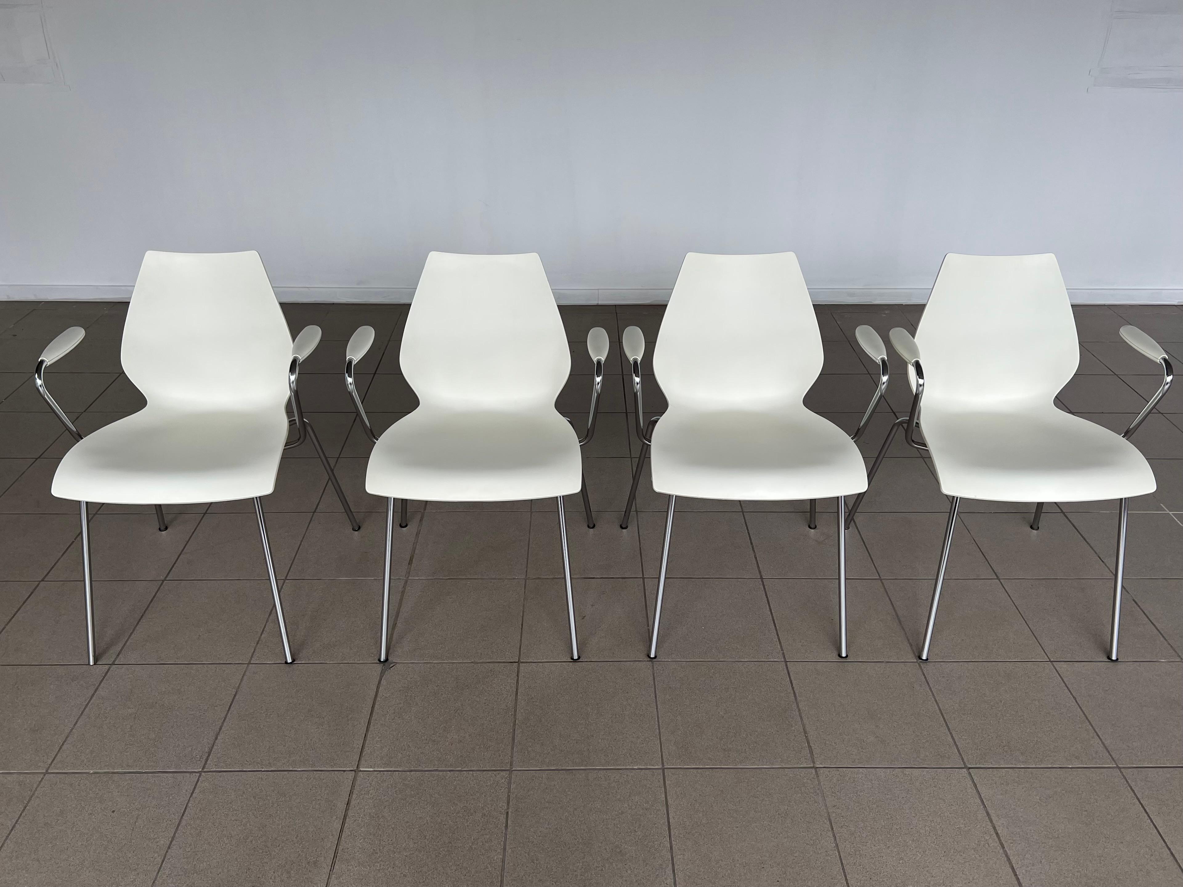 Mid-Century Modern Maui Dining or Office Chairs by Vico Magistretti for Kartell - Set of 4