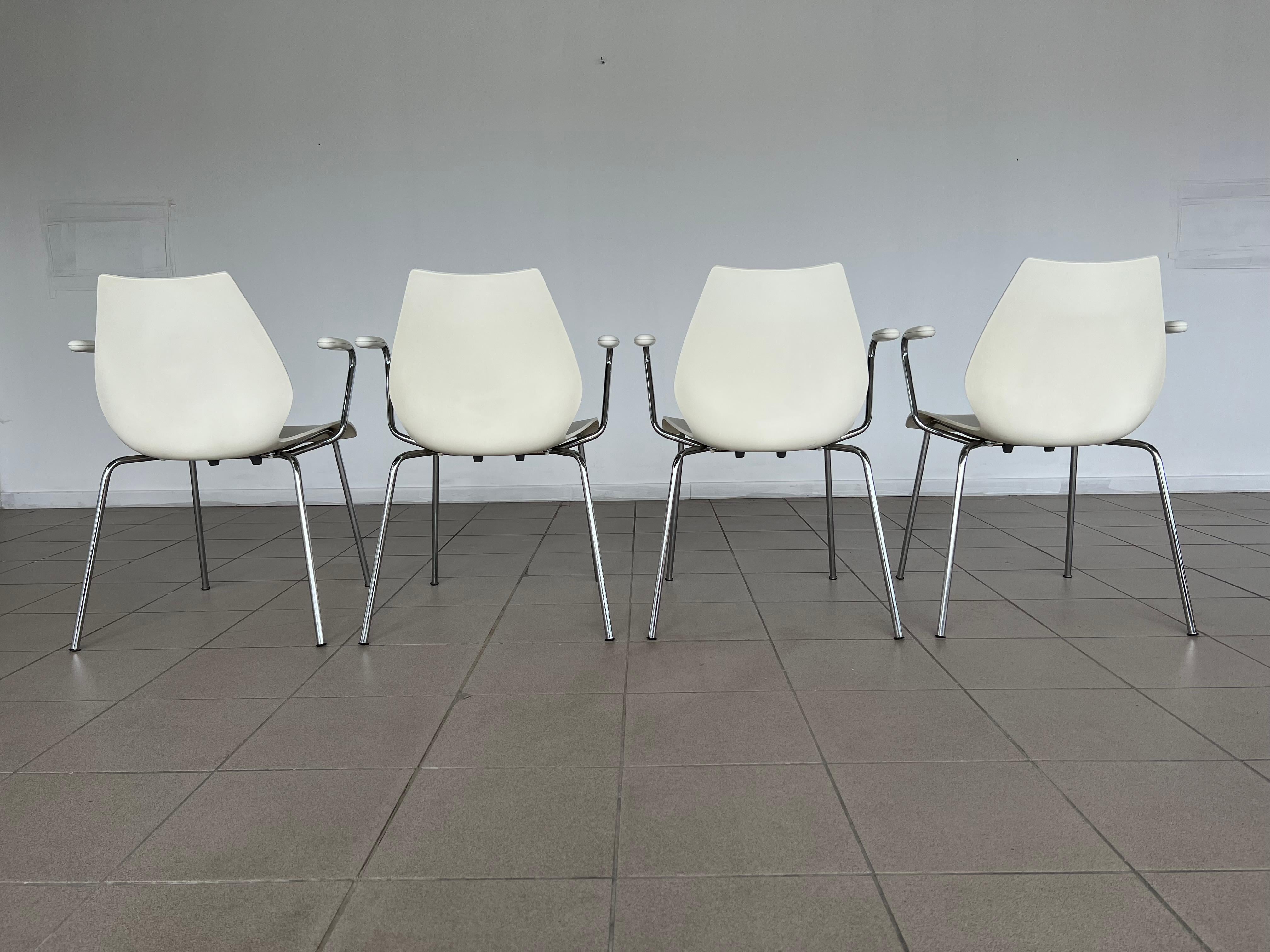 Maui Dining or Office Chairs by Vico Magistretti for Kartell - Set of 4 In Good Condition In Bridgeport, CT