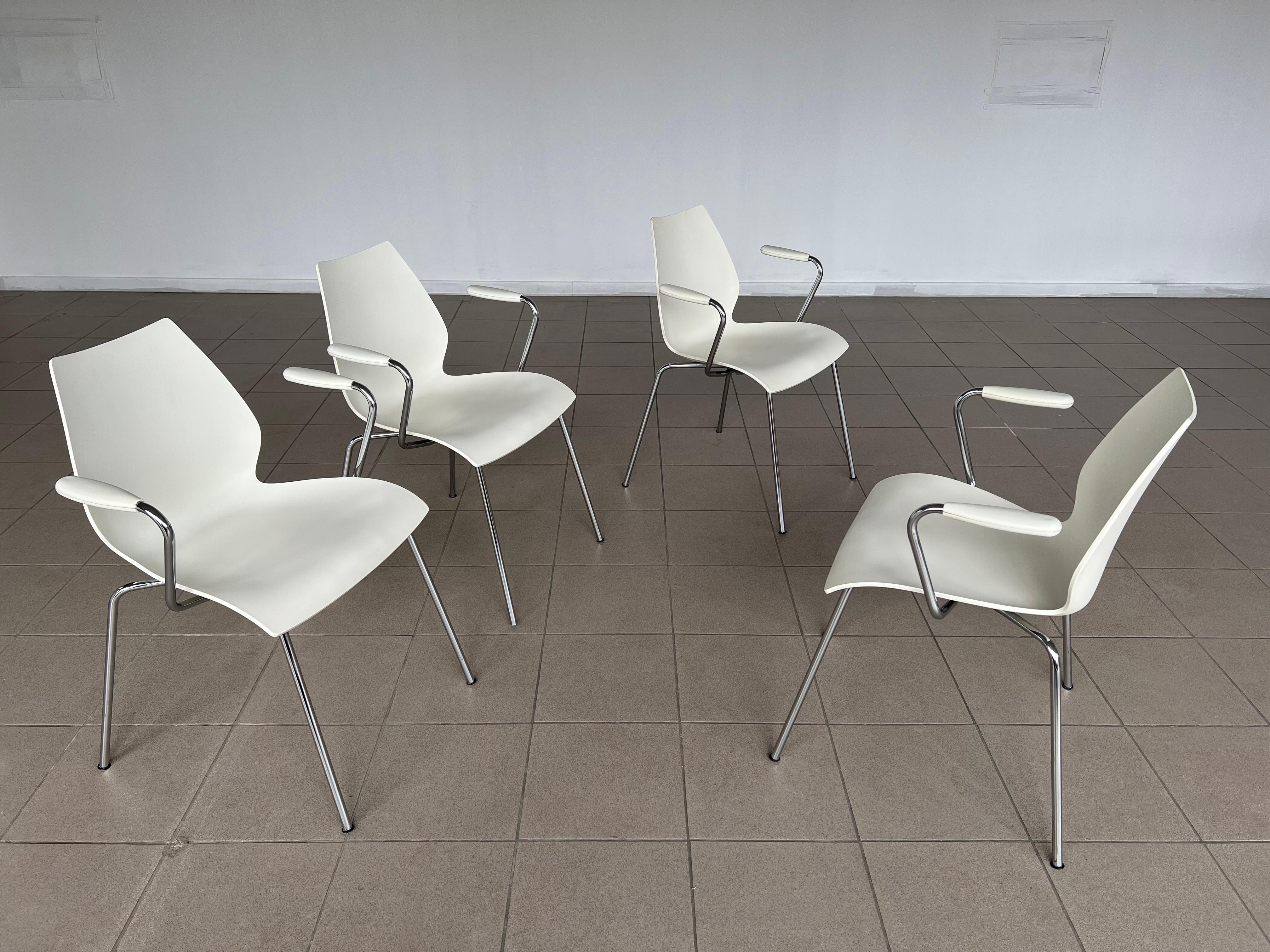 Late 20th Century Maui Dining or Office Chairs by Vico Magistretti for Kartell - Set of 4