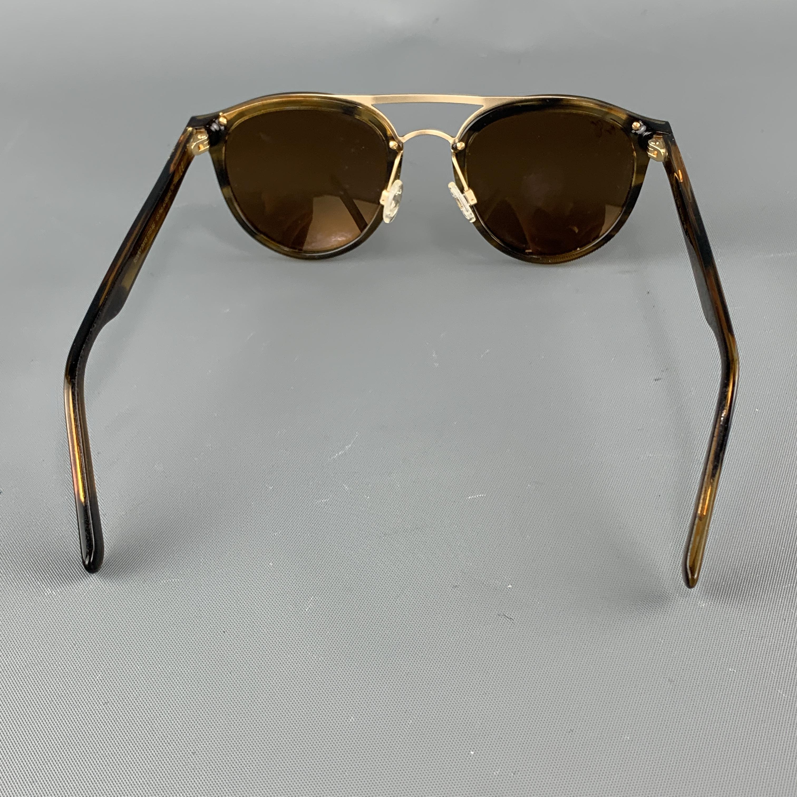 MAUI JIM Brown Tortoiseshell Acetate & Gold Tone Metal Sunglasses In Excellent Condition In San Francisco, CA