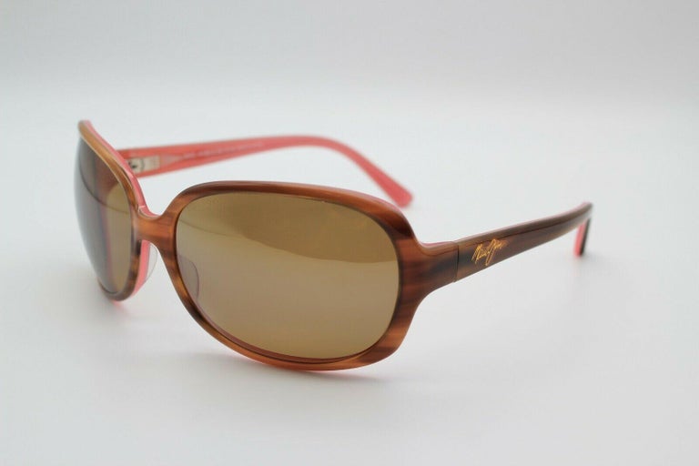 Women's Maui Jim Sunglasses Rainbow Falls Brown Cinnamon MJ225 12 Polarized Made Japan For Sale