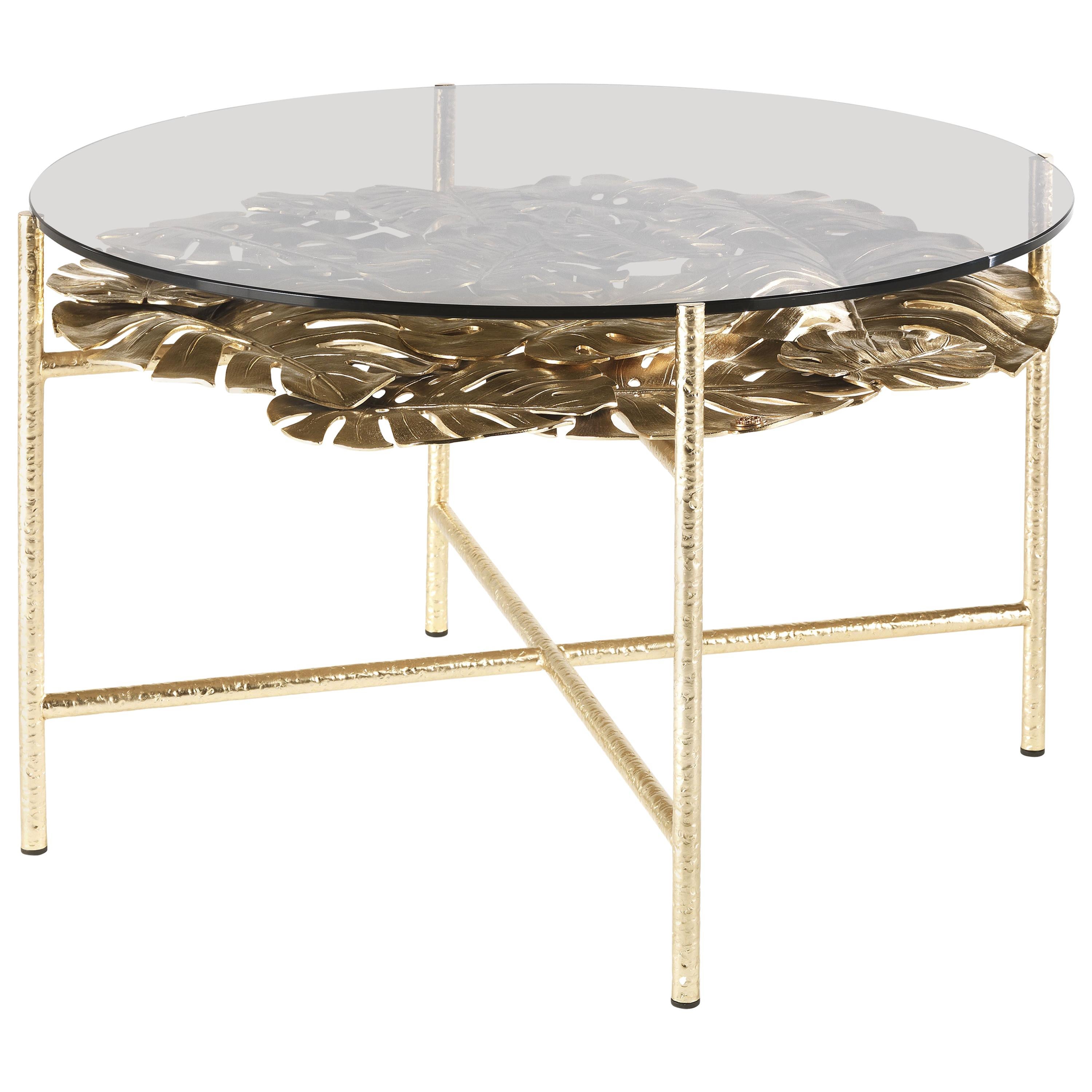 21st Century Maui Side Table in Brass by Roberto Cavalli Home Interiors For Sale