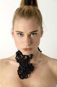 MAUKE V JEWELRY Crochet Choker With Sterling Silver Closure