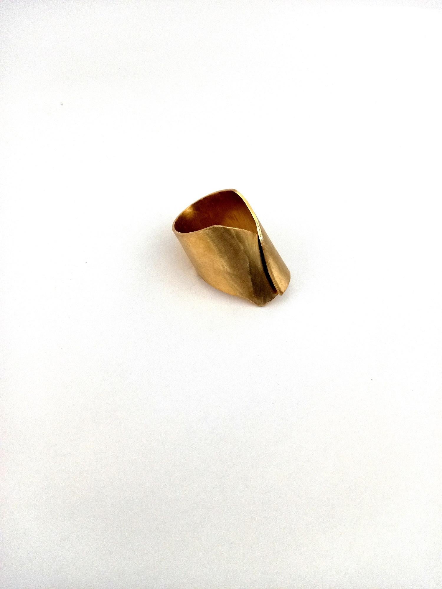For Sale:  MAUKE V JEWELRY Folded Ring Brass 2