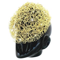Used MAUKE V JEWELRY Goldtone Metal Hairpiece With Swarovski Bicone Beads