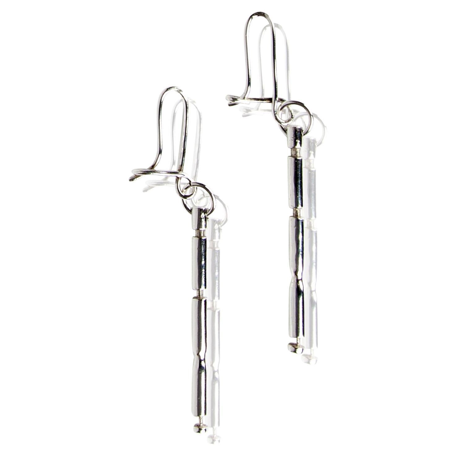 MAUKE V JEWELRY Handcrafted Sterling Silver Earrings Totum For Sale