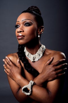 MAUKE V JEWELRY Knitted Neckpiece With Beads And Brass