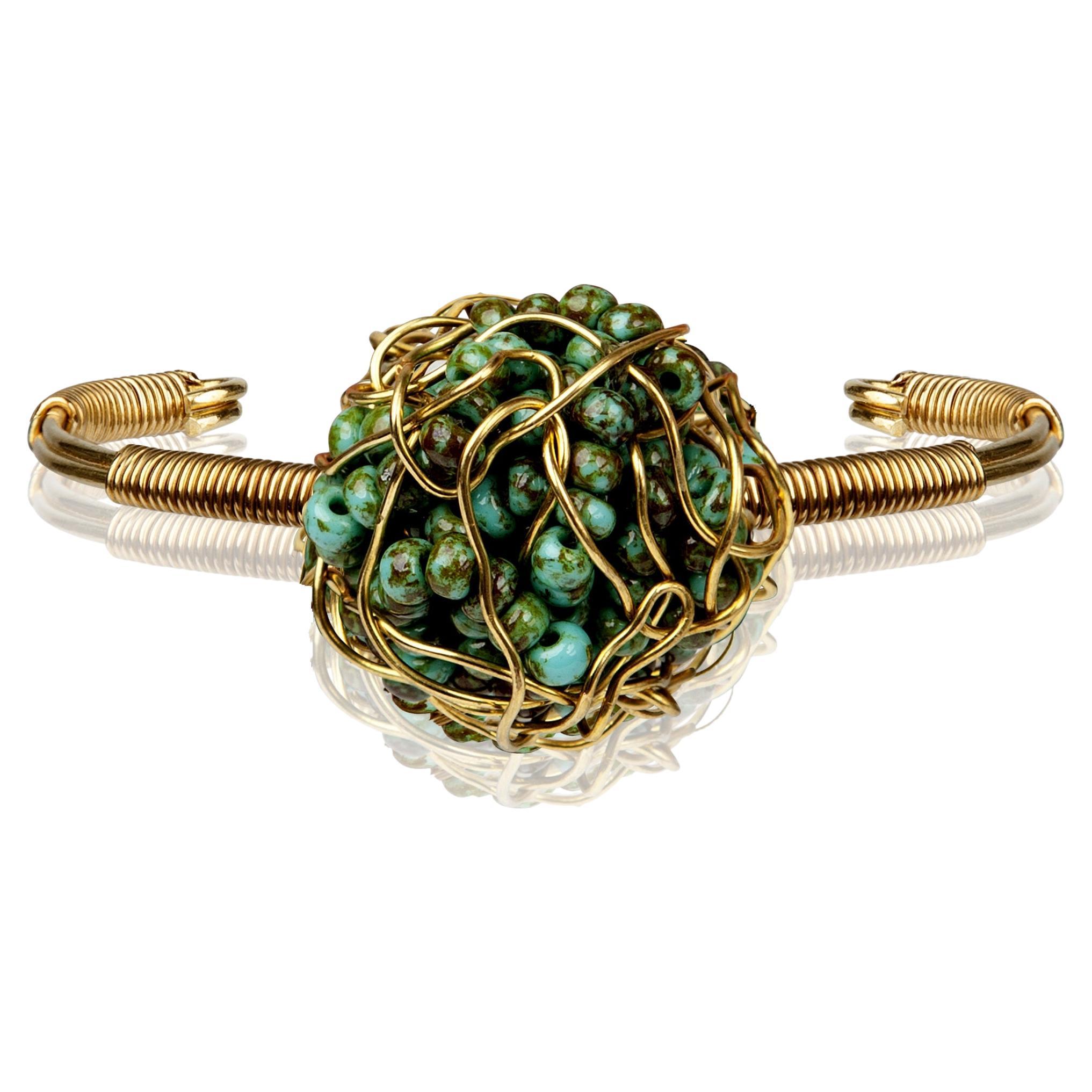 MAUKE V JEWELRY Bracelet « My Treasure » vert ancien en vente