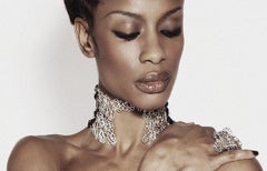 Gioielli Mauke V Scultura floreale in argento Sterling Choker