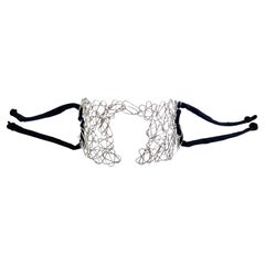 Mauke V Jewelry Sterlingsilber Choker-Blumenskulptur