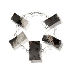 MAUKE V JEWELRY Sterling Silver Choker Viking With Hammered Structure