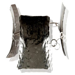 MAUKE V JEWELRY Viking-Armband aus Sterlingsilber mit gehämmerter Struktur