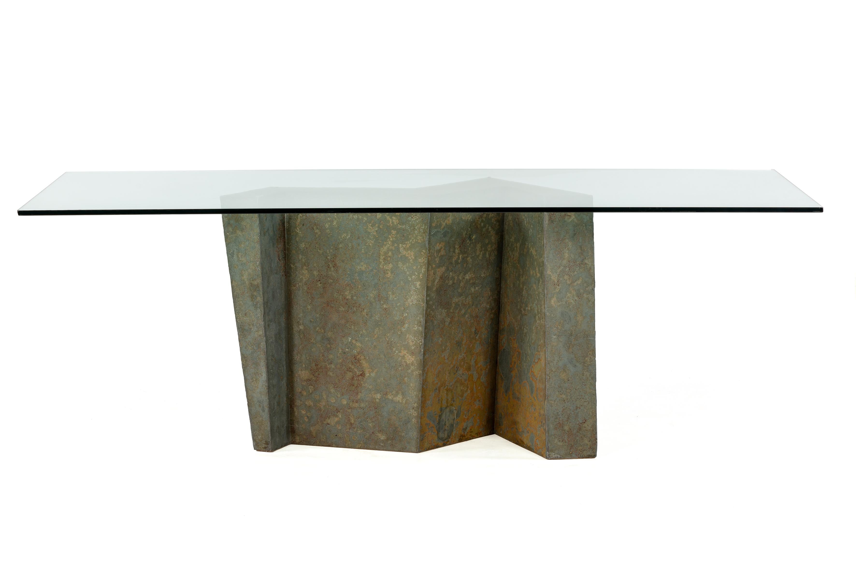 Spanish Maule Dining Marble Slate Brutalism Design Spain Synthesis Collection in Stock