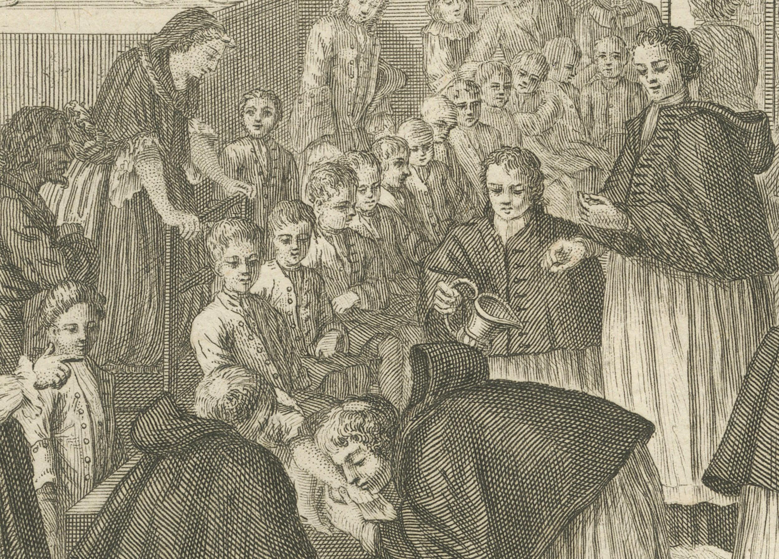 Gründonnerstag und Karfreitag - Alter katholischer Kupferstich von 1734 zur Karwoche im Angebot 2
