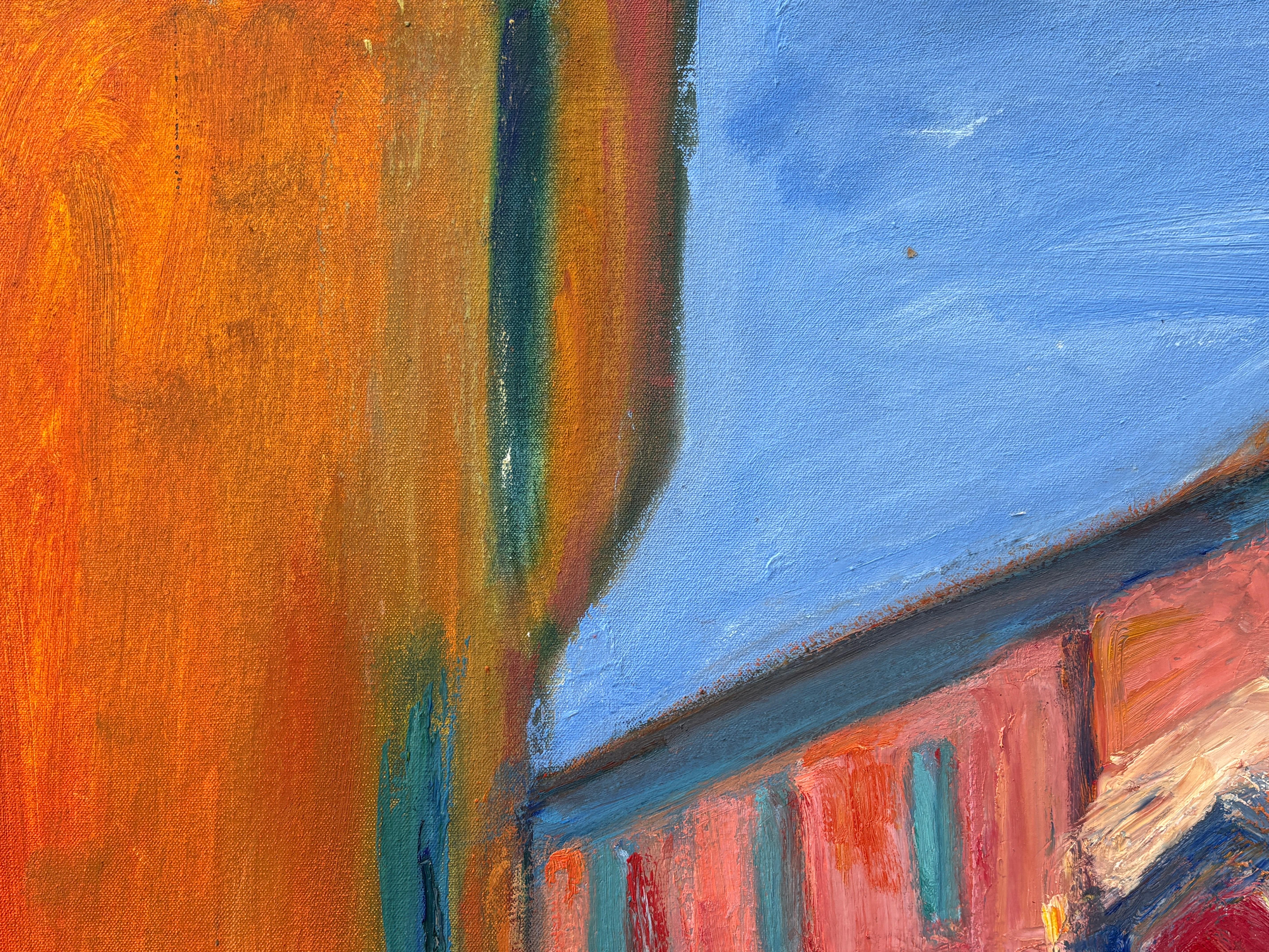 „Siena-Sommer“ von Maura Petersen – lebhafte und farbenfrohe italienische Straßenszene im Angebot 2