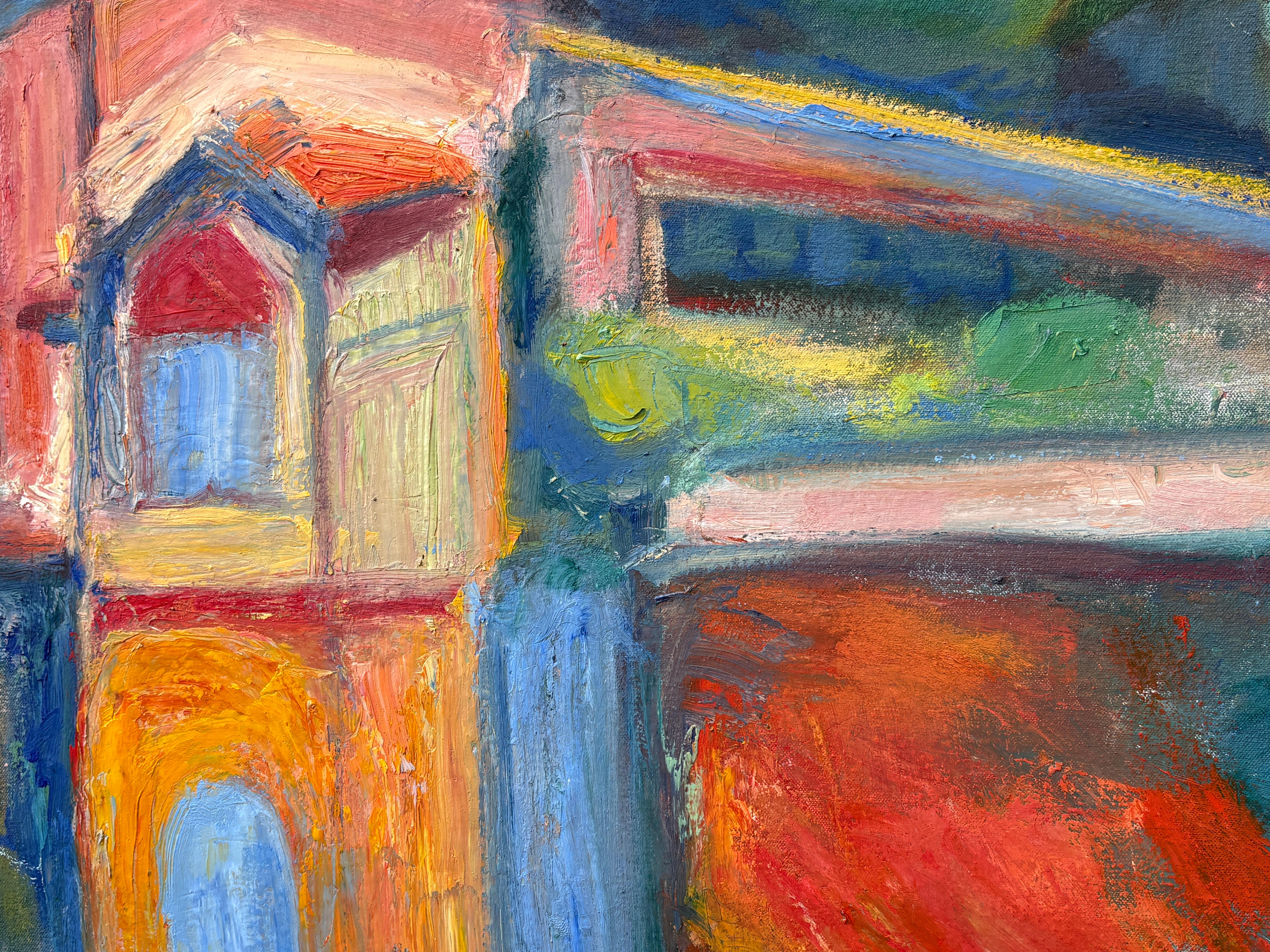 „Siena-Sommer“ von Maura Petersen – lebhafte und farbenfrohe italienische Straßenszene im Angebot 5