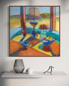 "Bodegón de verano" - Bodegón abstracto moderno de colores vibrantes y texturas
