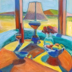 "Sommerstillleben" - Lebendige, farbenfrohe, moderne, abstrakte, texturierte Stilllebenkunst