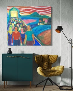 "The March" by M. Petersen - Vibrant Expressive Powerful Figurative Scene