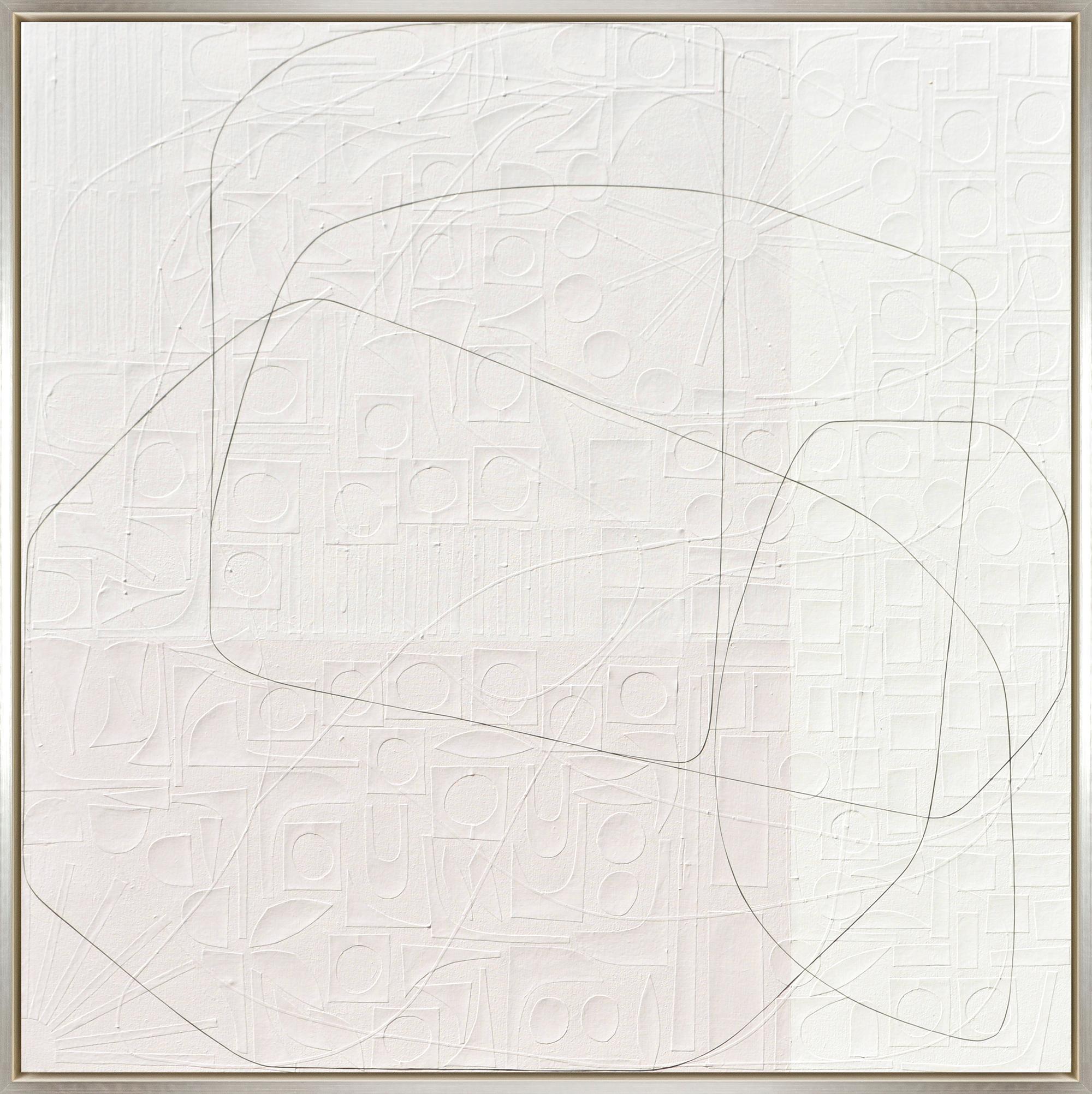 "Joshua Tree" Contemporary Abstract Mixed Media on Canvas Framed Painting