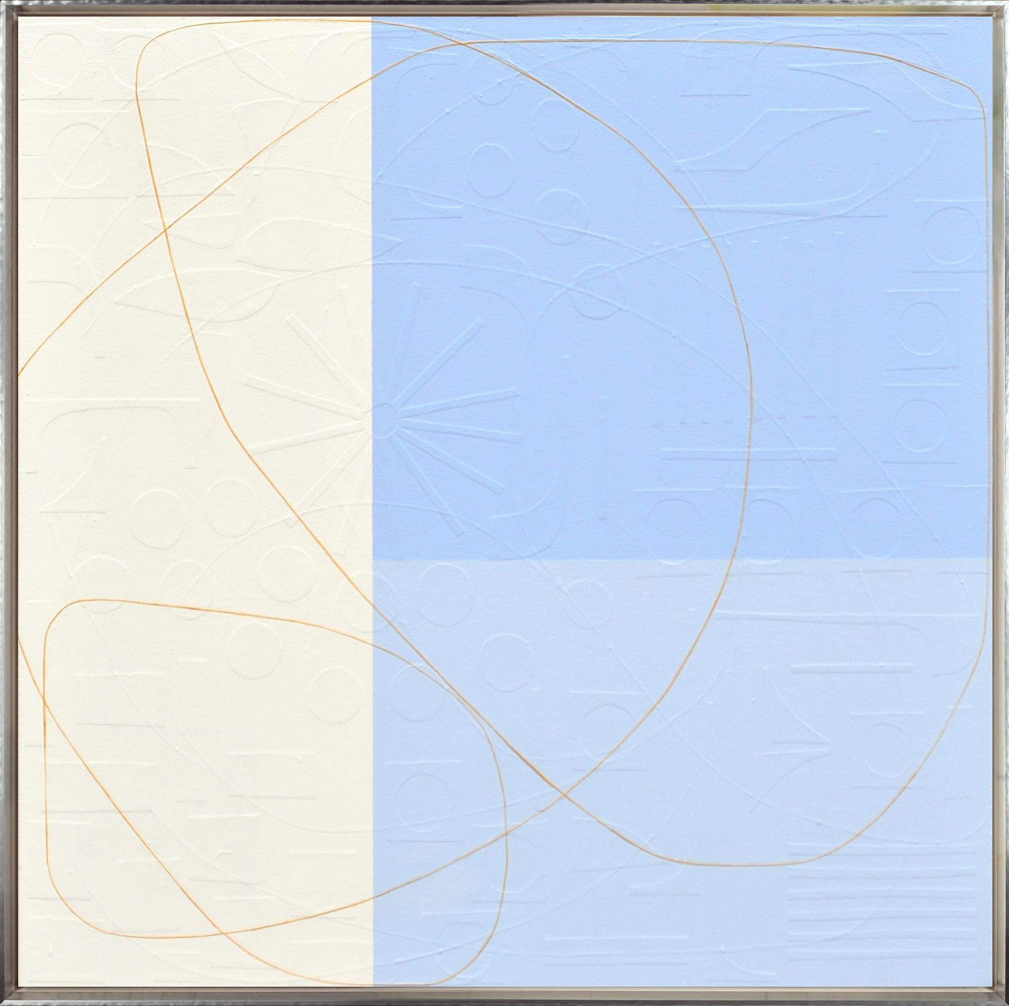 Abstract Painting di Maura Segal - "Laurel Canyon" Quadro astratto contemporaneo su tela con cornice in tecnica mista