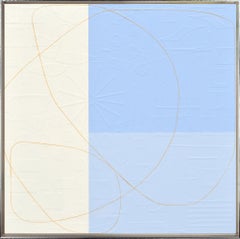 "Laurel Canyon" Quadro astratto contemporaneo su tela con cornice in tecnica mista