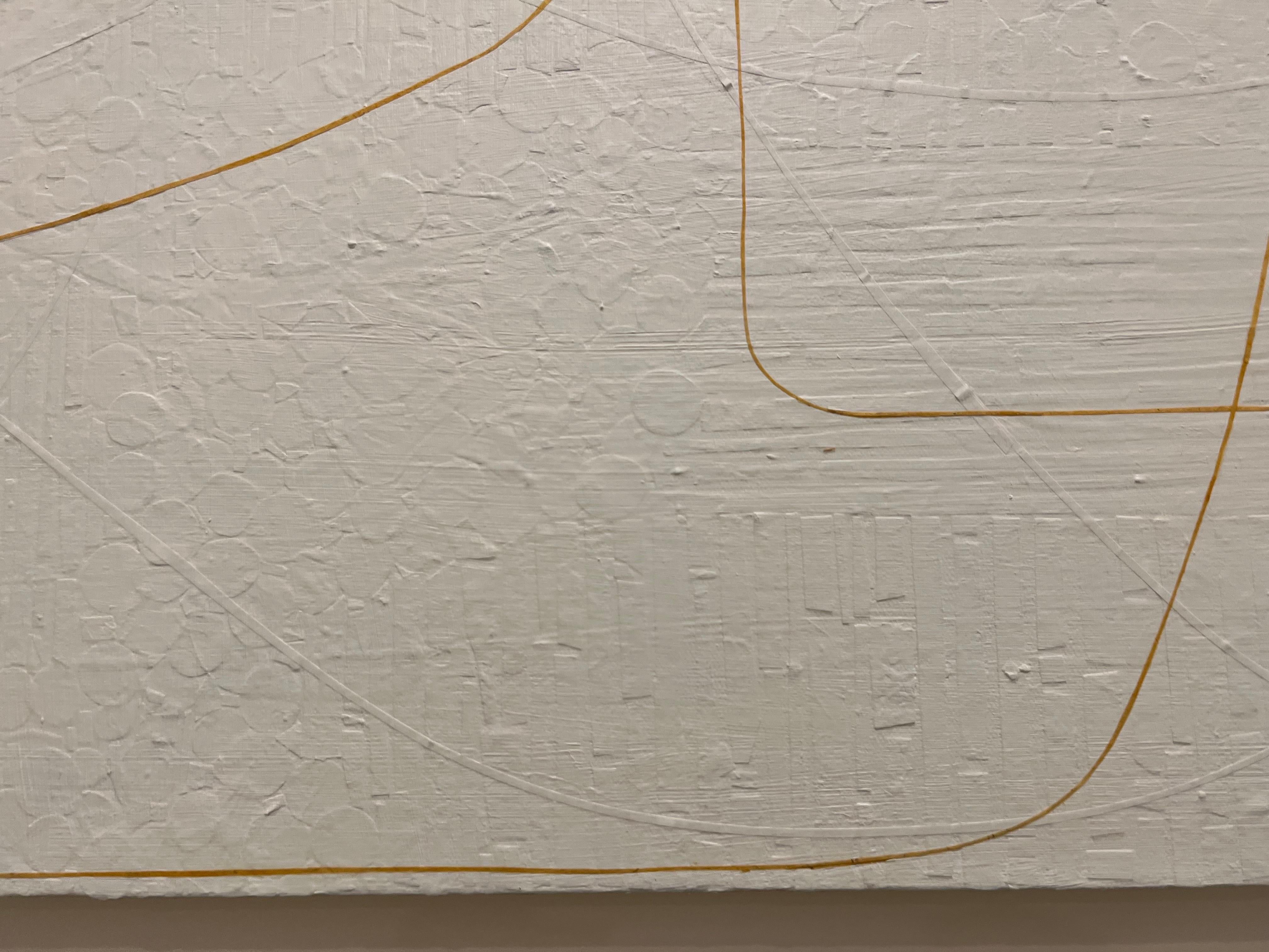 2 Bunch Palms de Maura Segal, peinture contemporaine minimaliste sur toile à collage 4