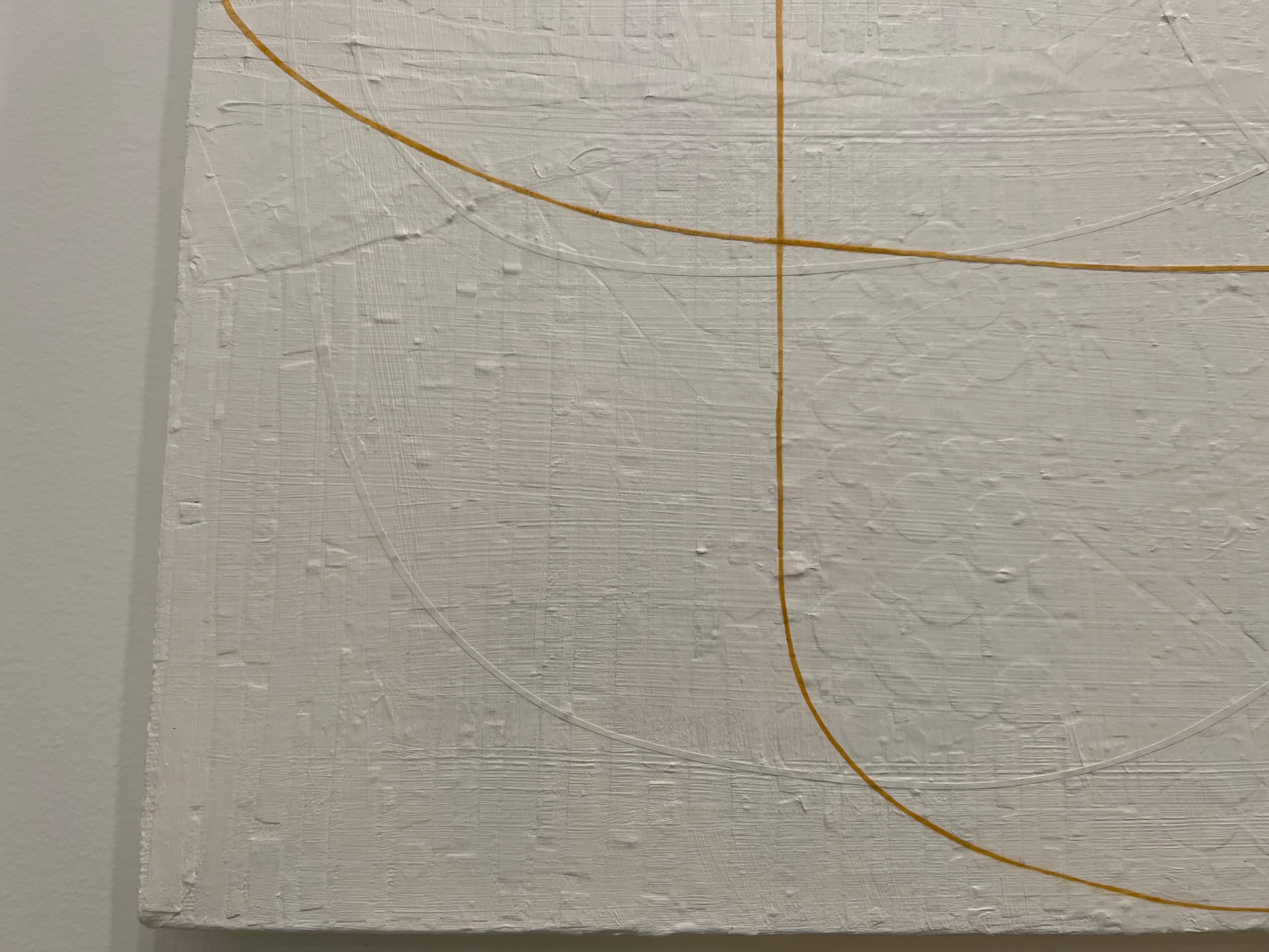 2 Bunch Palms de Maura Segal, peinture contemporaine minimaliste sur toile à collage 6