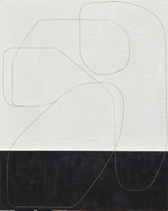 Falcon by Maura Segal, Black Contemporary Minimalist Canvas Painting