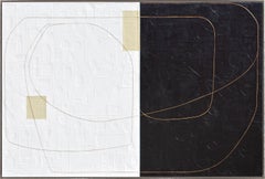 "Té de jengibre" Técnica mixta abstracta contemporánea sobre lienzo con bastidor