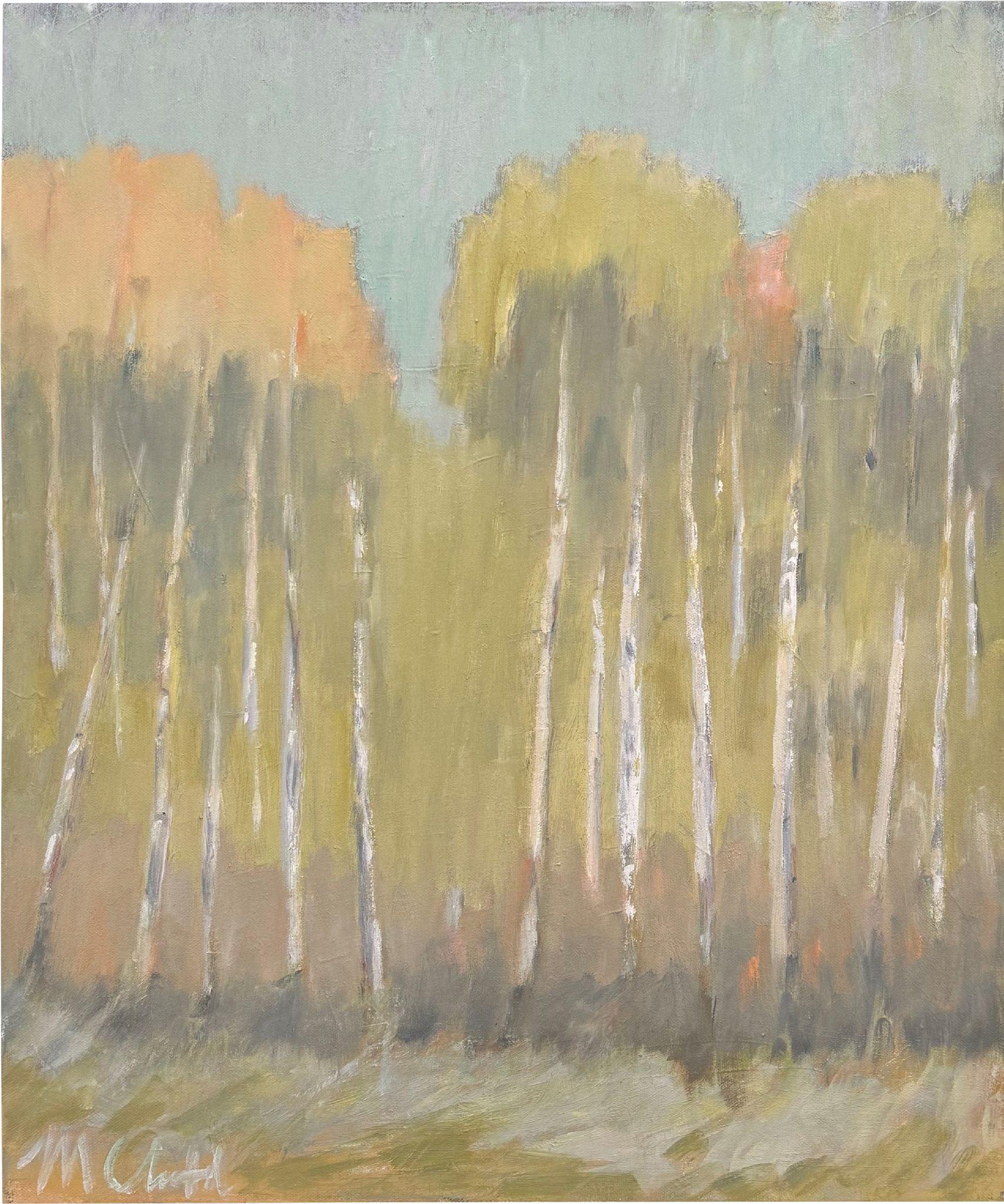 Maureen Chatfield Landscape Painting - Spring Trees
