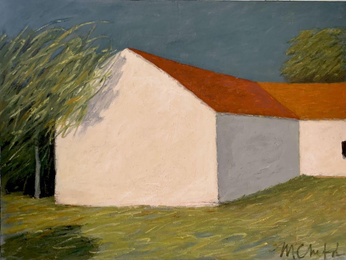 Maureen Chatfield Landscape Painting - White Cottage